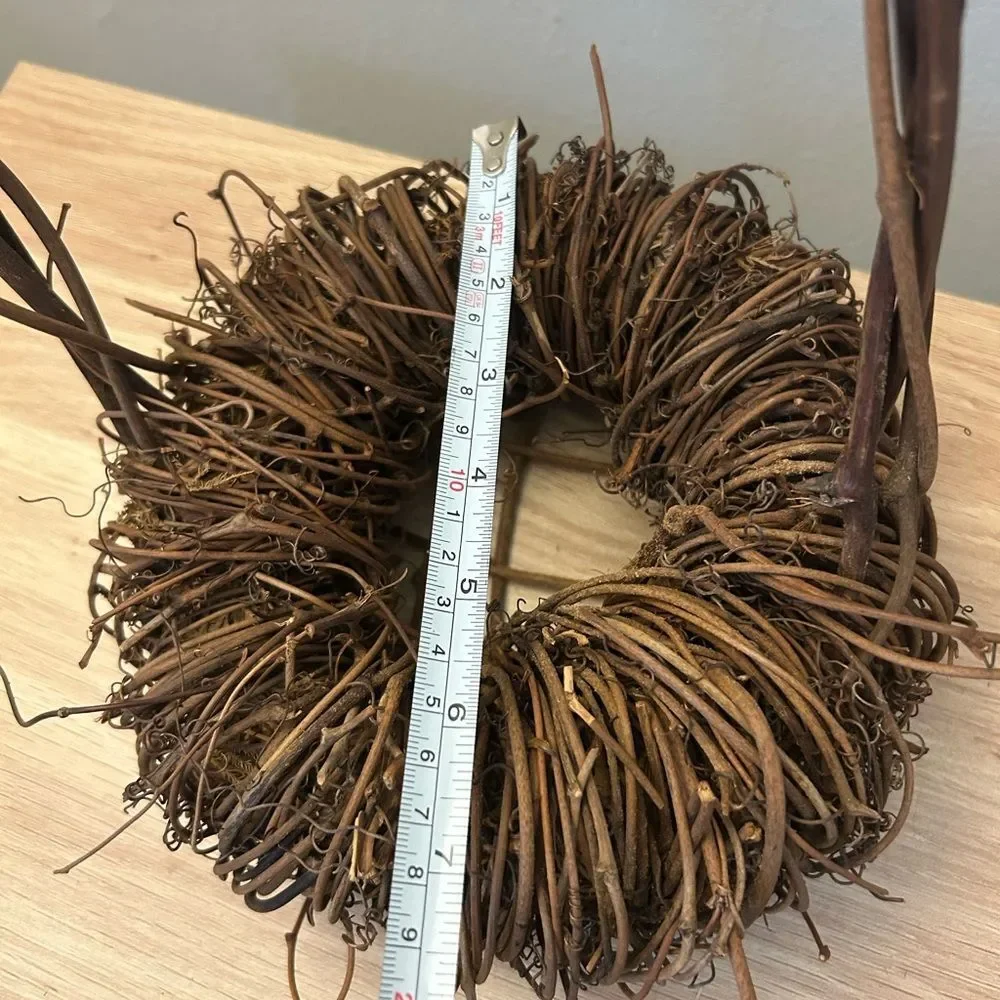 Rustic Grapevine Wreath Basket - Brown
